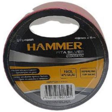 Imagem de Fita Adesiva Multiuso Silver Hammer Vermelha 48Mm X 5M