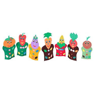 Imagem de Fantoches Legumes Feltro Carlu Brinquedos, Multicor