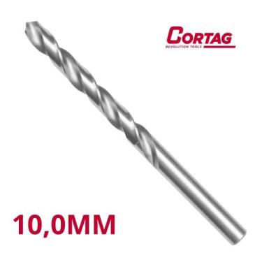 Imagem de BROCA DE ACO RAPIDO 10,0 mm - PACOTE C/ 5 UN CORTAG COD 61929