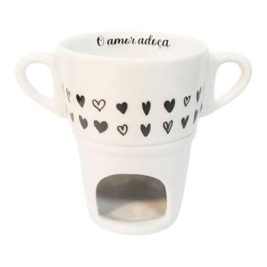 Imagem de Caneca Fondue 250ml - So Arts, Coração Preto