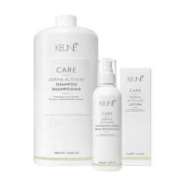 Imagem de Kit Keune Care Derma Activate Shampoo Litro Loção Leave-in (3 produtos)