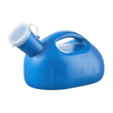 Imagem de Ysyqkn Garrafa coletora móvel de 2000ml para incontinência urinária masculina, recipiente para acampamento ao ar livre, direção, viagem, idosos, Azul