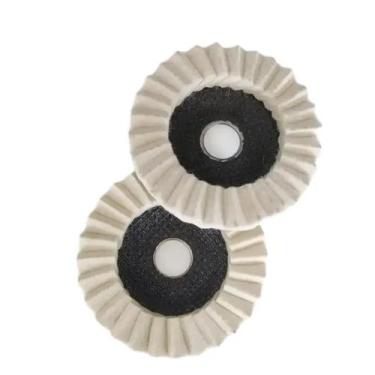 Imagem de Kit 5 Disco Feltro Flap Polimento Aço Inox Aluminio Cor Branco - Genér