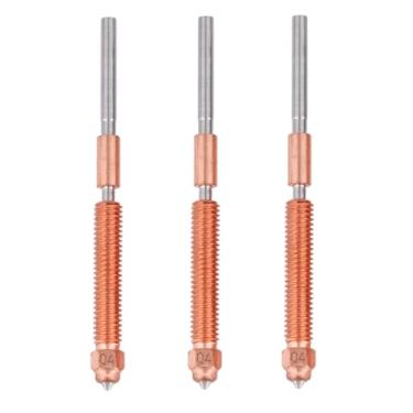 Imagem de 3un. 0,4mm Kit Bicos Combinados para Creality K2 Plus, Kit Substituição Bicos Unicórnio K2 Plus Atualizado com Liga de Titânio Aço Temperado para Creality Hi