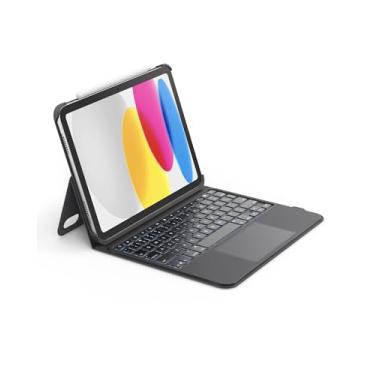 Imagem de Belkin Capa para teclado diário com suporte, teclado Bluetooth retroiluminado, controles multigestos, compatibilidade de armazenamento magnético Apple Pencil e teclas multimídia para iPad 10ª geração