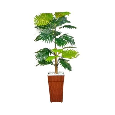 Imagem de Planta Artificial Arvore De Palmeira +Vaso Grande Decoração Casa Enfeite(Vaso telha)