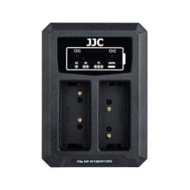 Imagem de JJC Carregador de bateria NP-W126 NP-W126S USB com compartimento duplo para Fuji Fujifilm X-E5 X-M5 X-T50 XT50 X-T30 III II XT30 X-T20 X100VI X100V X100F X Half X-T3 X-T2 X-S10 X-E4 X-A7 X-T2000F