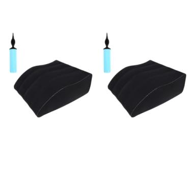 Imagem de Travesseiro inflável de tamanho grande para dormir e sentar – Almofada ergonômica para descanso dos pés para viagens de avião, cadeira de escritório, cama de casa – Alivia a dor nas costas, ciática