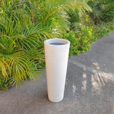 Imagem de Vaso polietileno para plantas decorativo coluna efeito marmorizado 68x25