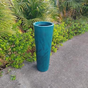 Imagem de Vaso polietileno para plantas decorativo coluna efeito marmorizado 68x25