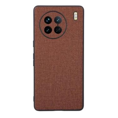 Imagem de Capas Compatível com VIVO X90 PRO,Design de padrão de tela,Pproteção completa de 360°,Pplástico macio,Proteção contra queda-Brown