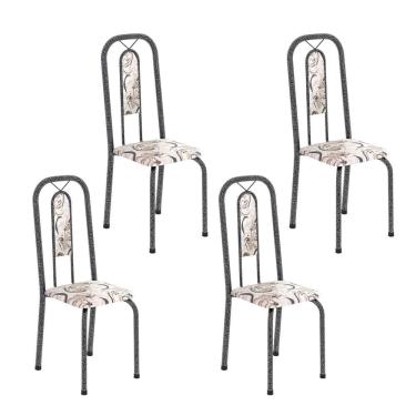 Imagem de Cadeiras para Sala de Jantar 4 Unidades Lívia Arabesco/ Mart Prata