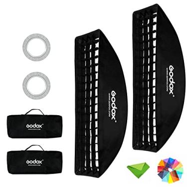 Imagem de EACHSHOT 9X35 Polegadas / 22 * 90 Cm Faixa De Favo De Mel Softbox Grid Softbox E Montagem Bowens Speedring Montagem Bowens Para Estúdio Strobe Flash Light Speedlight Speedlite (2Pcs)