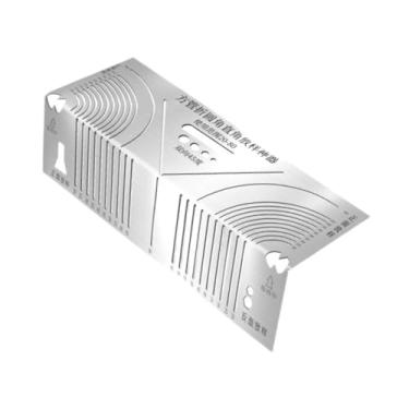 Imagem de Fenteer Ferramenta de marcação de arco angular, régua de marcação de metal, riscador linear de medição de aço inoxidável para metalurgia de engenharia, M