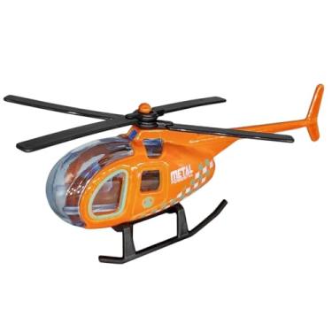 Imagem de TTETTZ 1/64 Coleção de helicópteros de liga diecast, modelo de metal de brinquedos de aeronaves para crianças adultos, Laranja