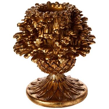 Imagem de Flower Castical 13 * 12cm Resina Dourado Cn Gs Internacional Único