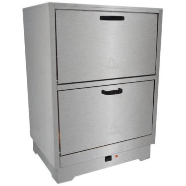 Imagem de Estufa Aquecedora Para Alimentos 54 Marmitas Em54l Metalmaq Marmiteira Inox 220V