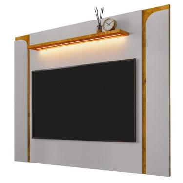 Imagem de Painel Suspenso TV 75 Polegadas 180 Cm Maresias Bechara Off White Naturalle