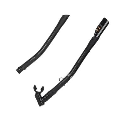 Imagem de MotiveTech Snorkel Seco para Mergulho, Equipamento de Mergulho com Snorkel para Natação, Tubo de Respiração Estendido, Comprimento Ajustável para Natação No Verã, Preto, Tamanho real