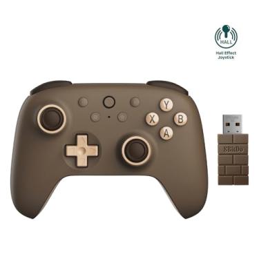 Imagem de AKNES 8Bitdo Ultimate 2C 2.4G Mando inalámbrico para PC con Windows y Android, con Joysticks de Efecto Hall y Gatillos Hall, 1000Hz Polling Rate, y Bumpers L4/R4 Remappable (Brownie)