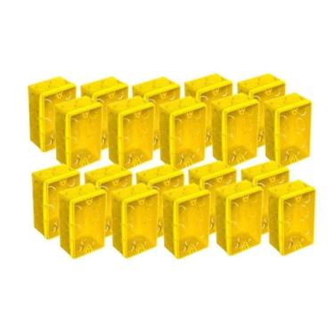 Imagem de Kit 40 Un Caixas De Luz Embutir 4X2 Parede Amarela Tigre