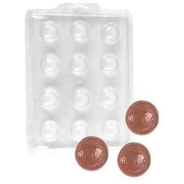 Imagem de 10 Forma Simples Bombom Formato Bola De Futebol Molde - San Felipo