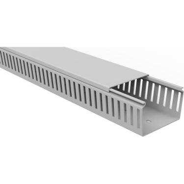 Imagem de Canaleta Para Painel Tramontina Semiaberta Cinza 80x50x2000 Mm