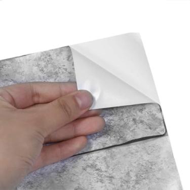 Imagem de Yctze Auto-Adesivo Simulação de Tijolos Adesivo de de Grão-Decalque de Parede Ecológico para Decoração de Casa, Decalque de Piso Impermeável para Sala de Estar e Escadas-conjunto de 6 Peças