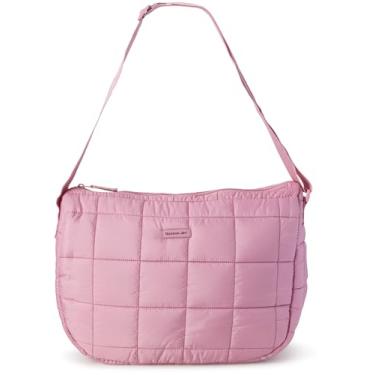 Imagem de Reebok Bolsa tiracolo feminina - Bolsa acolchoada grande para mulheres, bolsa de ombro grande para viagens na academia e uso diário, Celia Dusty Rose, One Size