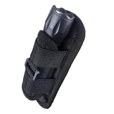 Imagem de Coldre de lanterna tática, bolsa de lanterna, estojo de transporte de lanterna tática para cinto de serviço policial cinto de segurança com clipe giratório de 360 graus