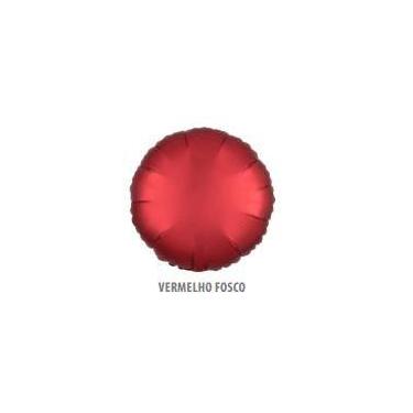 Imagem de BALAO FOSCO BOLA - 18"  - 45 CM -  VERMELHO - 1 unidade. - BR Festas