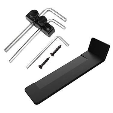 Imagem de Jiayouy Conjunto de calço de ponte Tremolo e porca de travamento para guitarra elétrica Floyd Rose Tremolo Bridge, preta