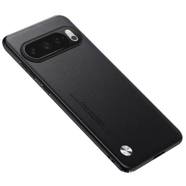 Imagem de HAOMRIYL Capa de couro para Google Pixel 10 Pro XL/10 PRO/10, proteção à prova de choque capa de telefone slim fit minimalista capa de negócios, preta, 10Pro