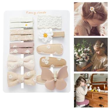 Imagem de Clipes de cabelo Fancy Clouds, 13 peças para meninas com laços, borbol