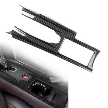 Imagem de FINMOKAL Capa de painel de mudança de marcha de controle central de fibra de carbono real acessórios de decoração de interiores de carro compatíveis com Nissan GTR R35 2008-2016