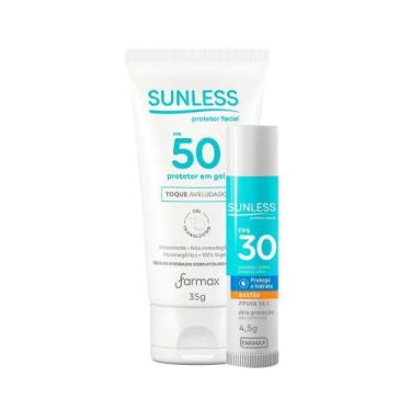 Imagem de Kit Protetor Solar Facial Sunless FPS 50 Translúcido + Protetor Labial