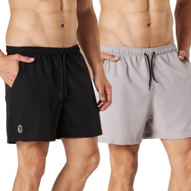 Imagem de Kit 2 Shorts Masculino DryFit Elastic  Academia Treino Corrida - Shenu