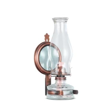 Imagem de DNRVK Lâmpada de óleo grande vintage de parede de vidro lâmpada de querosene antigo lâmpadas de óleo montadas na parede para uso interno decoração de iluminação de emergência lâmpada de furacão