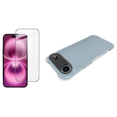 Imagem de Kit Capa Reforçada Antishock Compatível Iphone 17 Pro / 17 Pro Max / 17 Normal / 17 Air + Película De Vidro 3d 9d (IPHONE 17 PRO MAX)