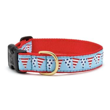 Imagem de Up Country Coleira de cachorro com padrão Party in the USA (Grande (38,5 a 53,3 cm) 2,5 cm de largura de largura)