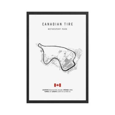 Imagem de Arte De Parede Vintage Em Lona HD Com Tema De Circuito De Fórmula 1 Im