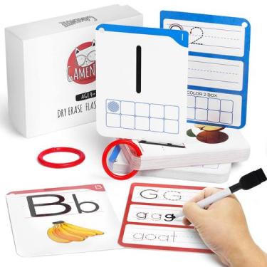Imagem de Cartões flash Gamenote Dry Erase Alfabeto e Número +3y