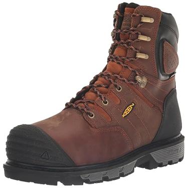 Imagem de KEEN Utility Bota de trabalho masculina Camden 20.3 cm Composite Toe impermeável com isolamento 600G, Couro marrom/preto, 45