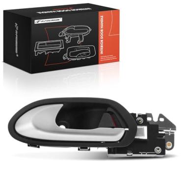 Imagem de A-Premium Maçaneta interior do lado do motorista traseiro esquerdo compatível com Honda Civic 2006 2007 2008 2009 2010 2011 Sedan, caixa preta com alavanca prata