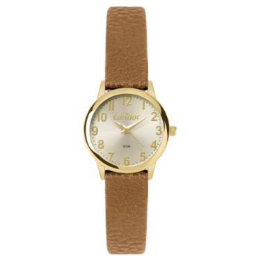 Imagem de Relógio Condor Feminino Ref: Co2035Nox/3X Casual Dourado