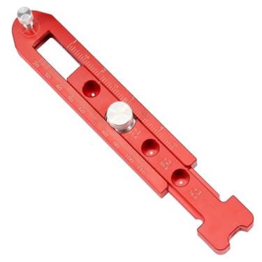 Imagem de Marcador de bússola para marcenaria, ferramenta de medidor de escriba de liga de alumínio, régua de desenho de arco métrica ajustável/polegada, ferramenta de marcação circular de medidor portátil para