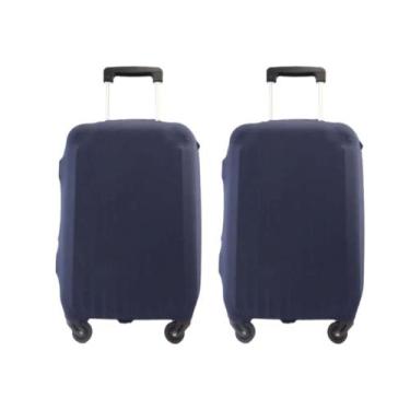 Imagem de Kit 2 Capas Protetoras M Mala Média 23kg - Malíssima, Azul marinho