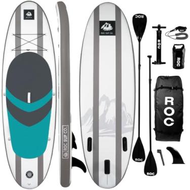 Imagem de Roc Pranchas De Stand Up Paddle Infláveis Com Acessórios De Prancha De Paddle Sup Premium, Design Amplo E Estável, Deck Confortável Antiderrapante Para Jovens E Adultos (Oceanos, 10 Pés)