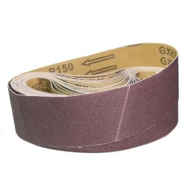 Imagem de Lixadeira de correia de roda centrífuga de borracha de 150 mm, 6 x 2 polegadas, 6 x 1 polegada, mangas de lixa 473 x 50 mm, P150 x 10 peças