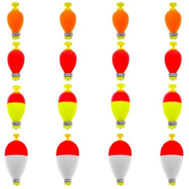 Imagem de Proximitck Boias de pesca, conjunto de flutuadores verticais mistos de 16 peças com alta sensibilidade, flutuador de autoequilíbrio de espuma EPS visível e cores.